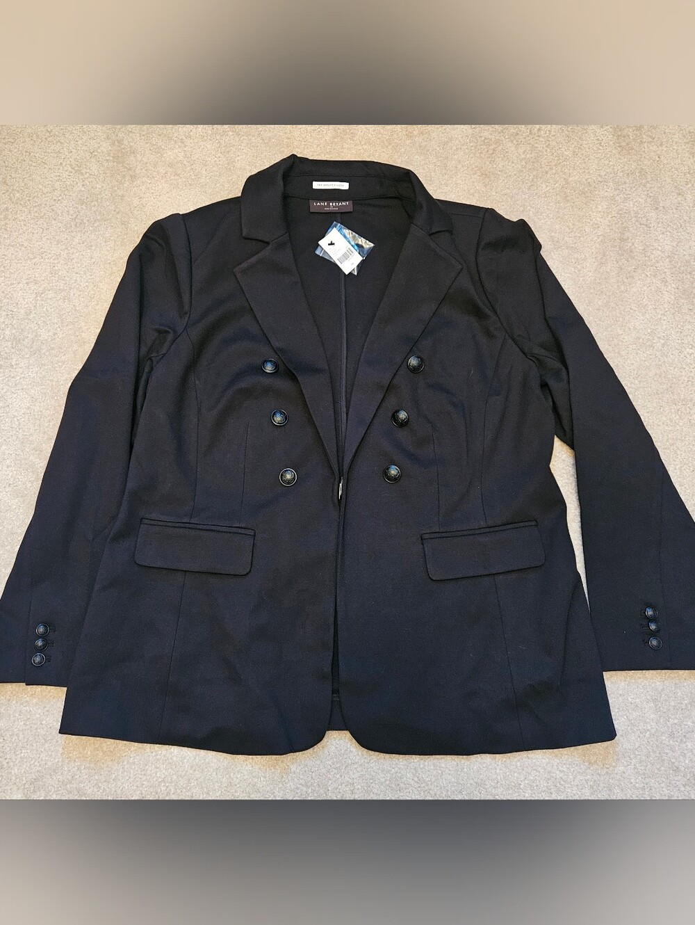 Lane Bryant Black Double-Breasted Blazer